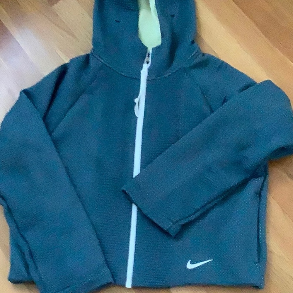 Nike sportswearTech pack teal blue womens medium. Full zipper hoodie